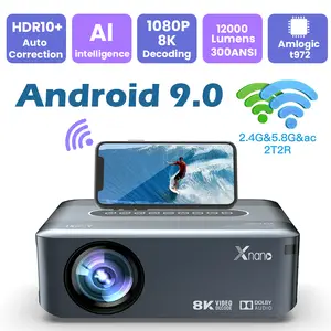Projecteur de mise au point automatique, 4K, HD, Android 9.0, WIFI,  Bluetooth, Lecture trapézoïdale, Video Qurtors, 12000 Lumens, Home Cinéma,  Beamer LED - AliExpress