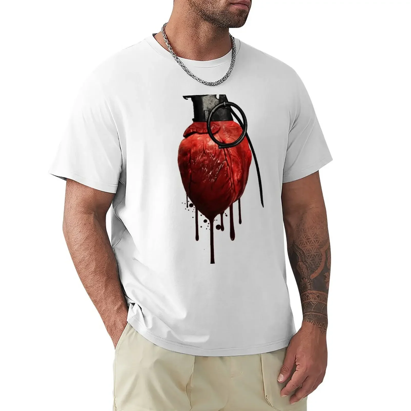 

Heart Grenade T-Shirt funnys cute clothes plain t shirts men