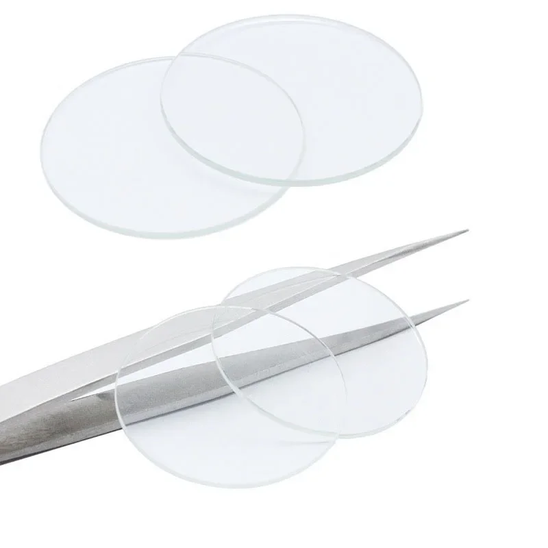 Thickness 1mm Round Watch Crystal 15mm to 45mm Watch Glass Replacement Glasses Lens Flat Mirror Repair Tool Part 2PCS watch glass replacement