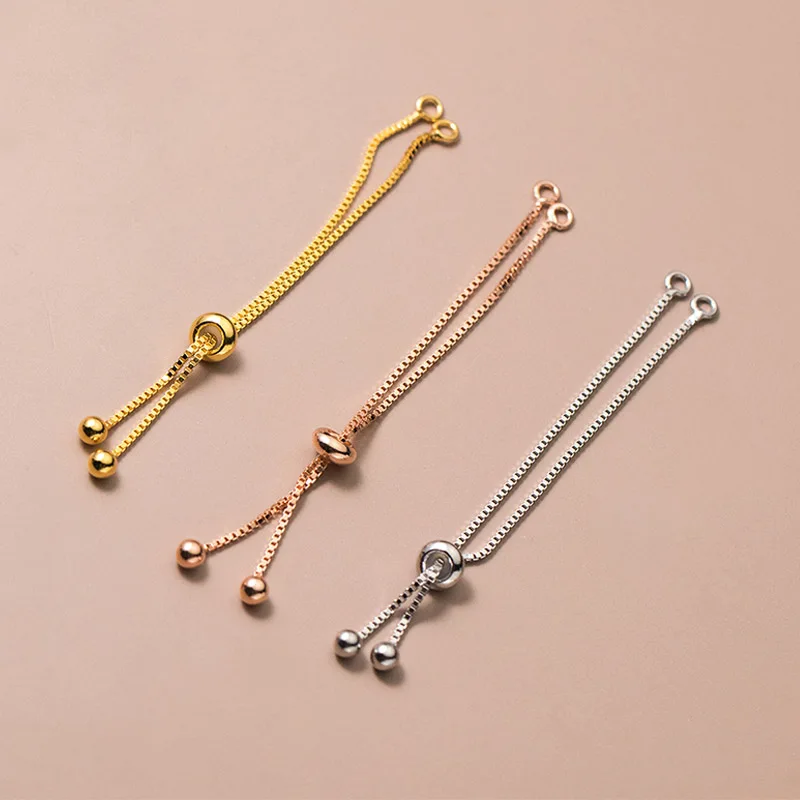1pc/lot 925 Sterling Silver Connection Jewelry End Extend Chains