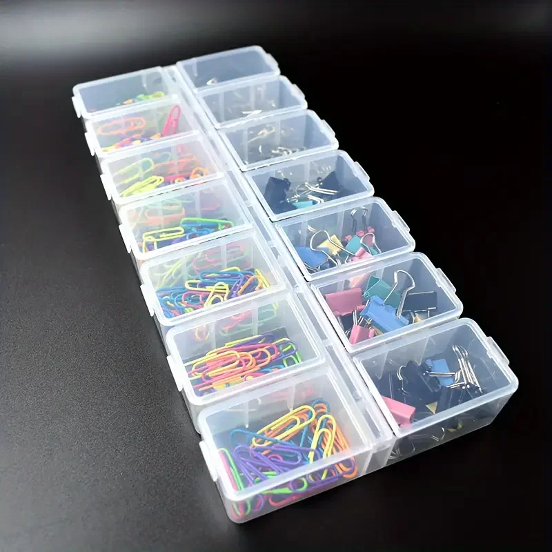 1pc 14 Grids Rectangle Plastic Jewelry Box Compartment Storage Box Case Jewelry Earring Bead Craft Display Container Organizer,