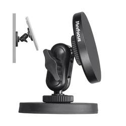 Enhanced Magnetic Phone Holder with Dual Ball Design for Universal Smartphone Support (Black)