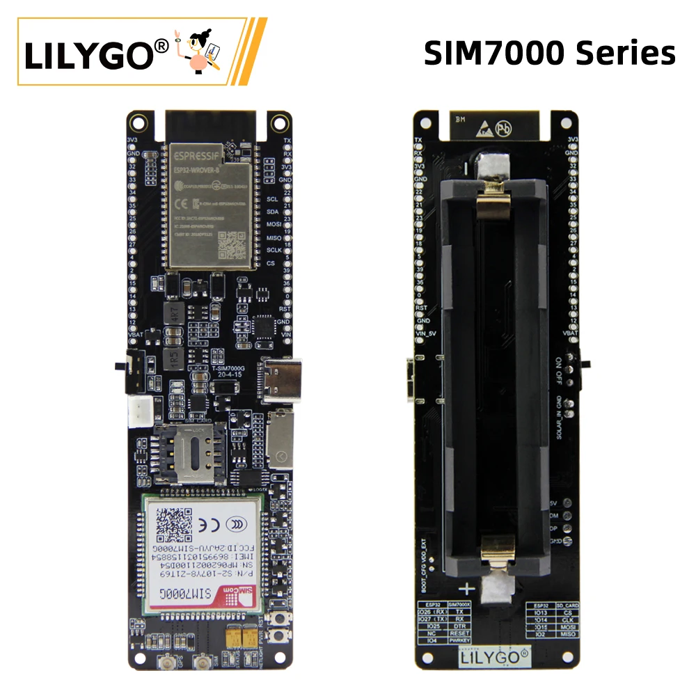 Lilygo® Ttgo T-sim7000g Sim Placa de Desenvolvimento Esp32 Wifi Bluetooth Gps Módulo Sim7000g Sim7000e Sim7000a Sim7000jc 16mb Flash