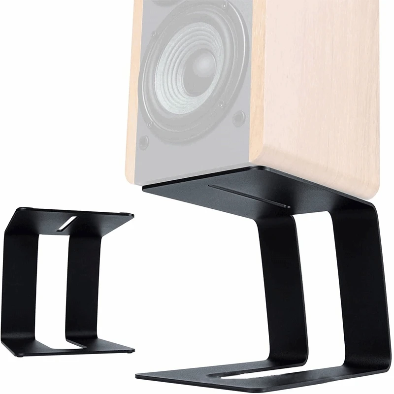 

Metal Desktop Speaker Stand Anti-vibration Tabletop Holder Bracket In-cline Design for Better Experience