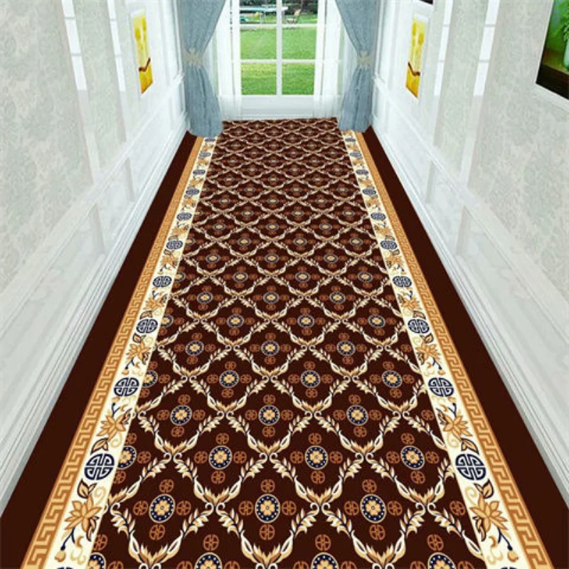 Luxury long corridor carpet Living Room Red Carpets HOTEL Stairs Washable Non-slip Mat long Rugs for Hallway Decoration bedroom 5