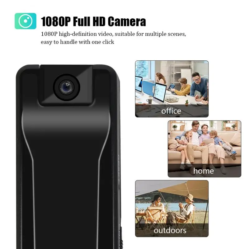 백클립 카메라, 1080P DVR 비디오 보안캠, IR 야간 착용식 미니 캠코더, 법 집행, 24 시간 녹화