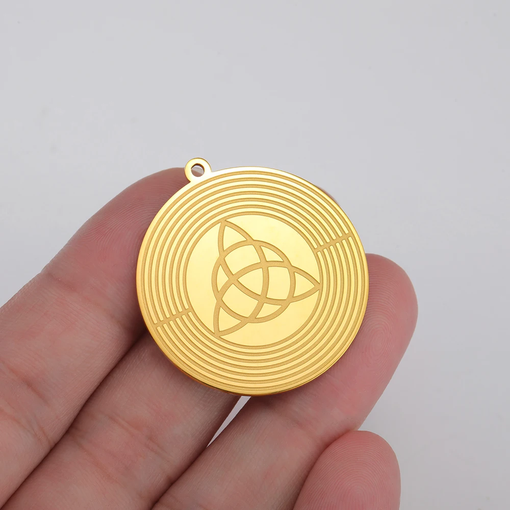 Dawapara Celtics Trinity Knot Baum des Lebens Triquetra Anhänger zur Schmuckherstellung Edelstahl Halskette Ohrringe Zubehör – Detail 11