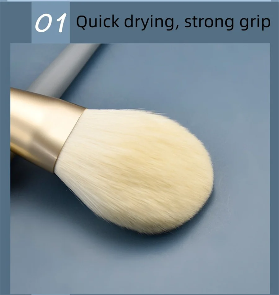 Description Picture 4 of item10/13Pcs Blue Soft Fluffy Makeup Brushes Set for cosmetics Foundation Blush Powder Eyeshadow Kabuki Blending Makeup beauty tool