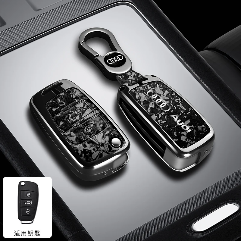 เคสกุญแจรีโมทรถยนต์อัจฉริยะแบบพับได้ ผลิตจากโลหะผสมสังกะสี สำหรับรถยนต์ออดี้ A1 A3 8P A4 A5 A6 S3 S7 S8 R8 Q2 Q3 Q5 Q7 Q8 SQ5 TT RS3 RS6
