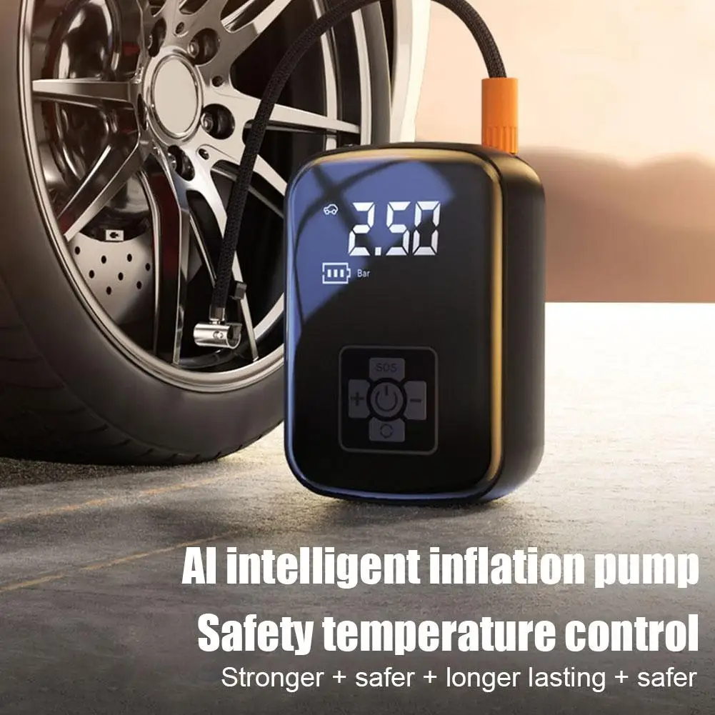 120W Car Air Pump Wireless/Wired Tire Inflatable Pump Portable Car Air Compressor Electric Tire Inflator For Bicycl
