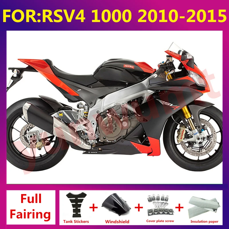 

For Aprilia RSV4 RS1000 RS V4 1000 10 11 12 13 14 15 Motorcycle Accessories Whole Fairings ABS Bodywork zxmt set red black
