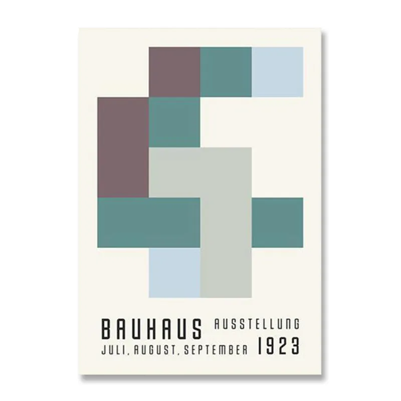 Black and White Modernism Canvas Print - Vintage Minimalist Bauhaus Wall Art