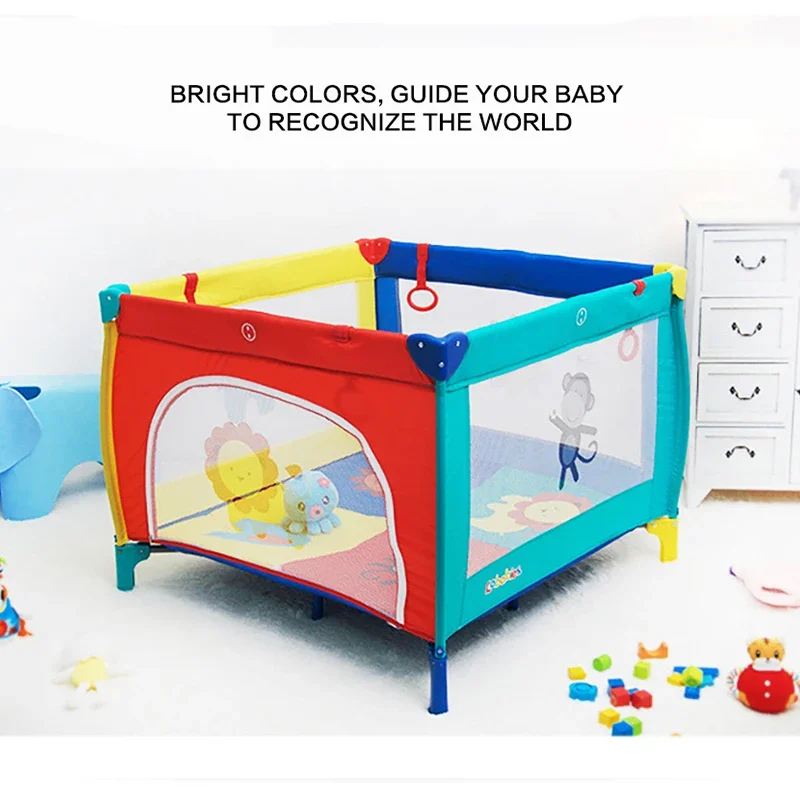 Foldable Baby Playpen Indoor Outdoor Baby Activity Fence Thicken Steel Pipes Kid Folding Playground Games Park Activities