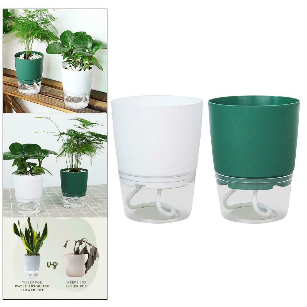 Self-Watering Decorative Indoor Plant Pot
