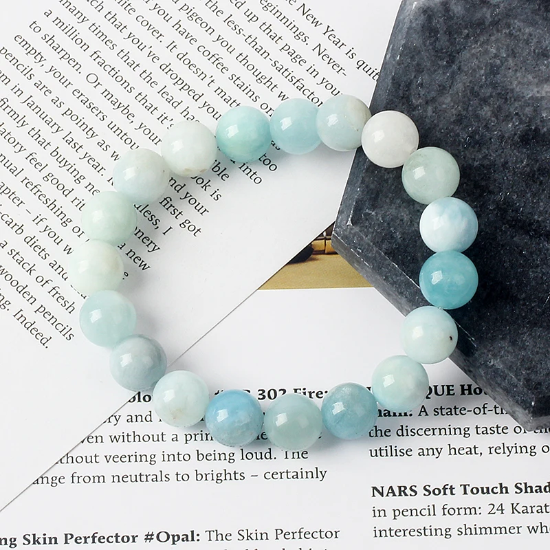Energy Aquamarine Crystal Bracelets 5A Quality Reiki Quartz Moisturize the Skin Bracelets for Women Healing Repair Skin Jewelry - Image 4