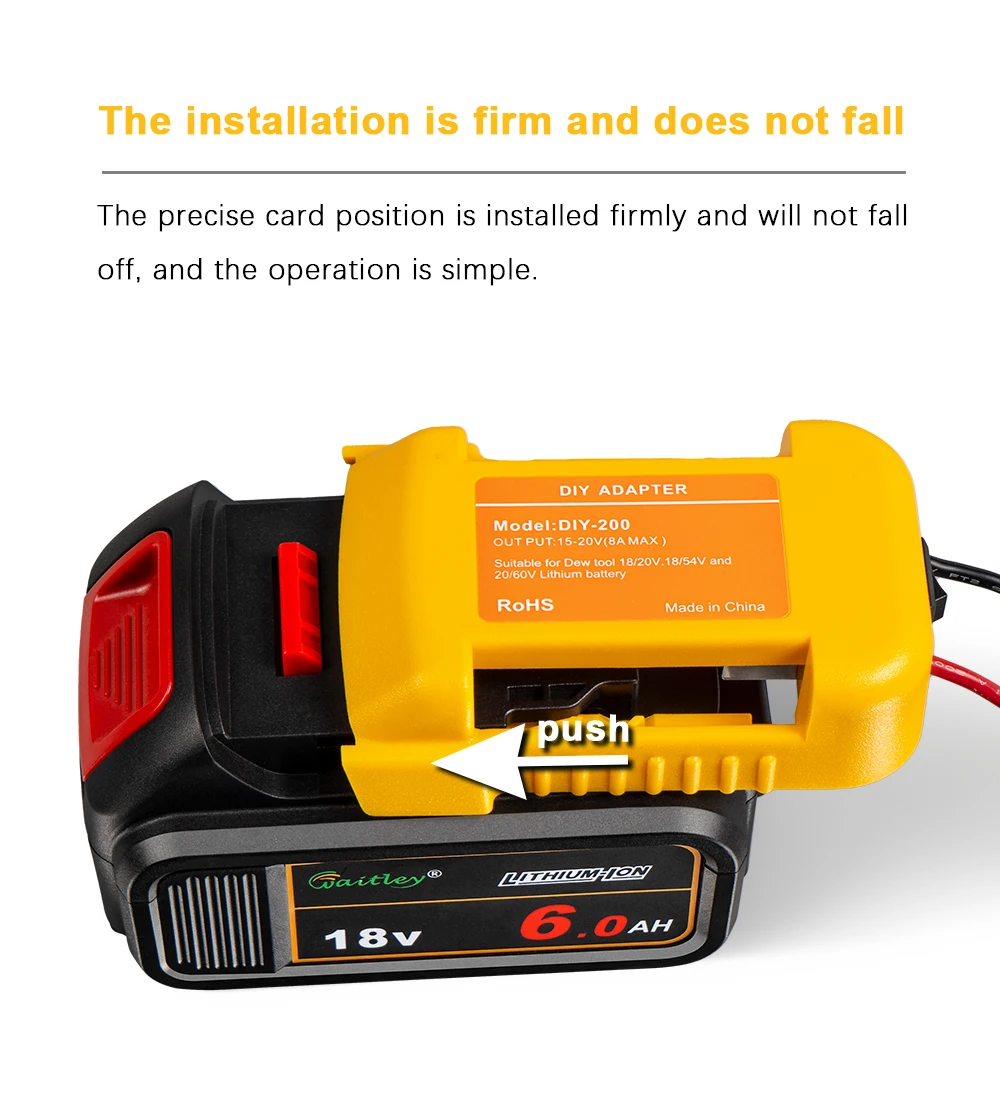 External Battery Adapter Converter for DEWALT 18V/20V/54V Battery DIY Power Tool