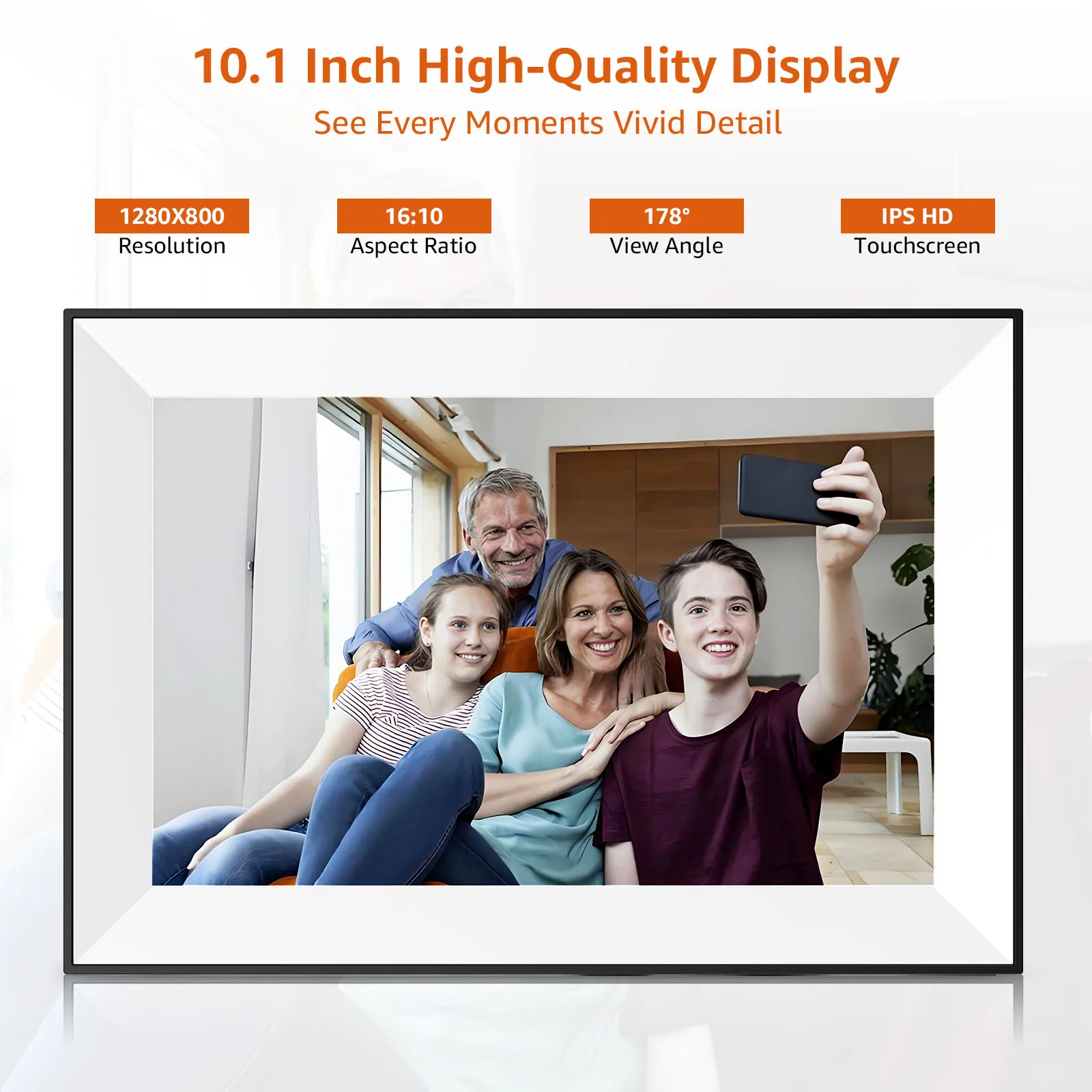 Frameo 32GB 10.1 inch Digital Photo Frame WiFi Album IPS Touch Screen Electronic Photo Auto-Rotate Picture Frame For Xmas Gift