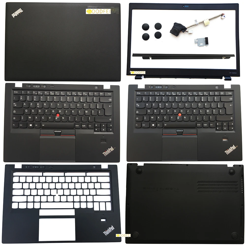 

For Lenovo ThinkPad X1 Carbon Gen 1st LCD Back Cover Rear Lid/Front Bezel/Palmrest Upper Case/Bottom Base Lower Hinge Cover