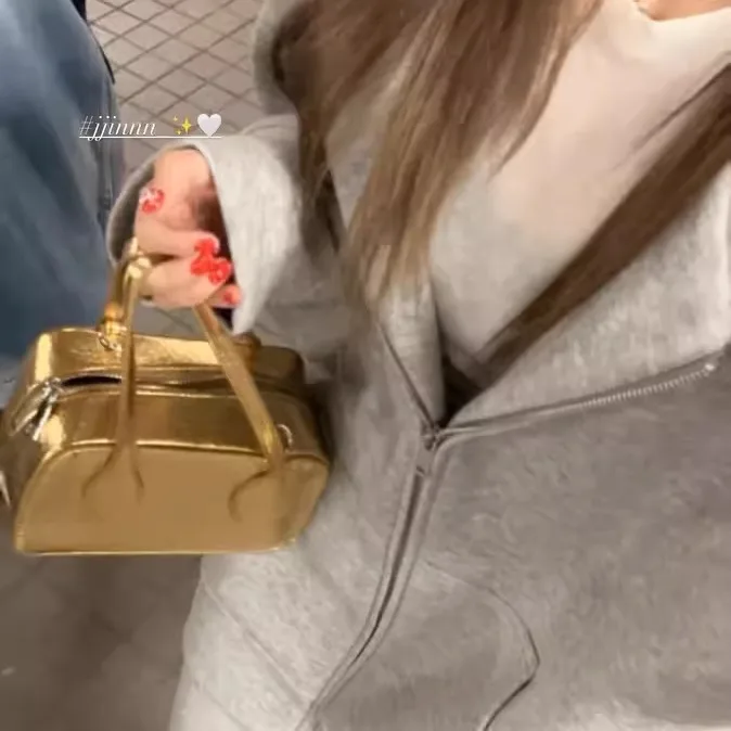 Golden 2024 Woman Bag Shoulder Fashion Trend PU Girl Lady Bags Handbag Cosmetic Case Purses Tote Women's Hand Bag for Women