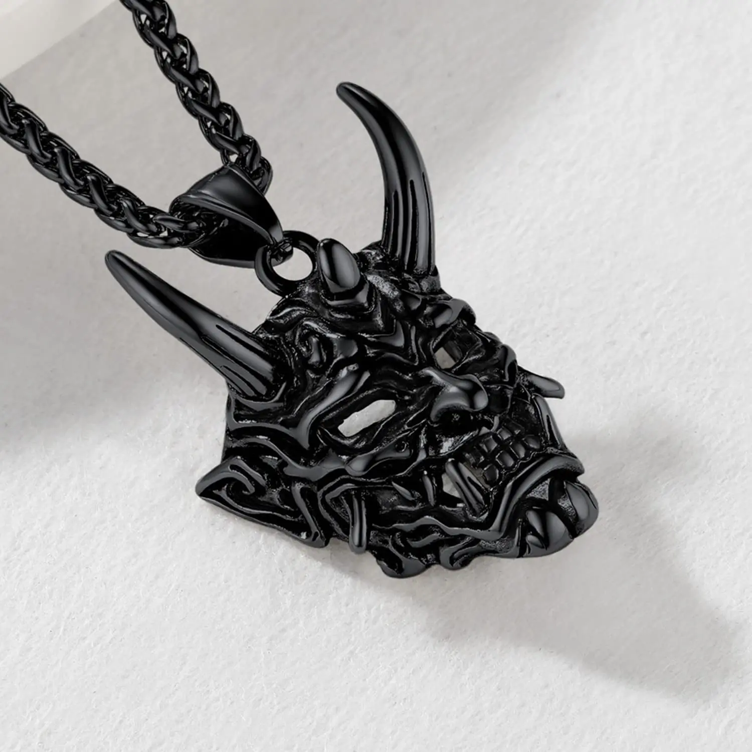 Hannya Revenge Demon Pendant Necklace - Unisex Silver Oni Necklace –  IrezumiEmpire