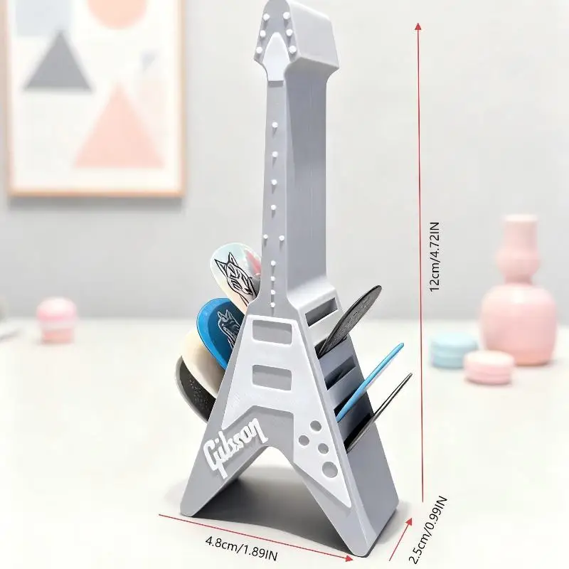 3D Printed Guitar Picks Holder Box Portable Organizer Display Case Compact Guitar Pick Storage Musicians Home Studio Travel