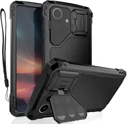 IP54 Waterproof Aluminum Metal Phone Case with Camera Cover, Stand, Screen Protection & Magnetic Magsafe Compatibility - GalaxyS23Ultra(6.8