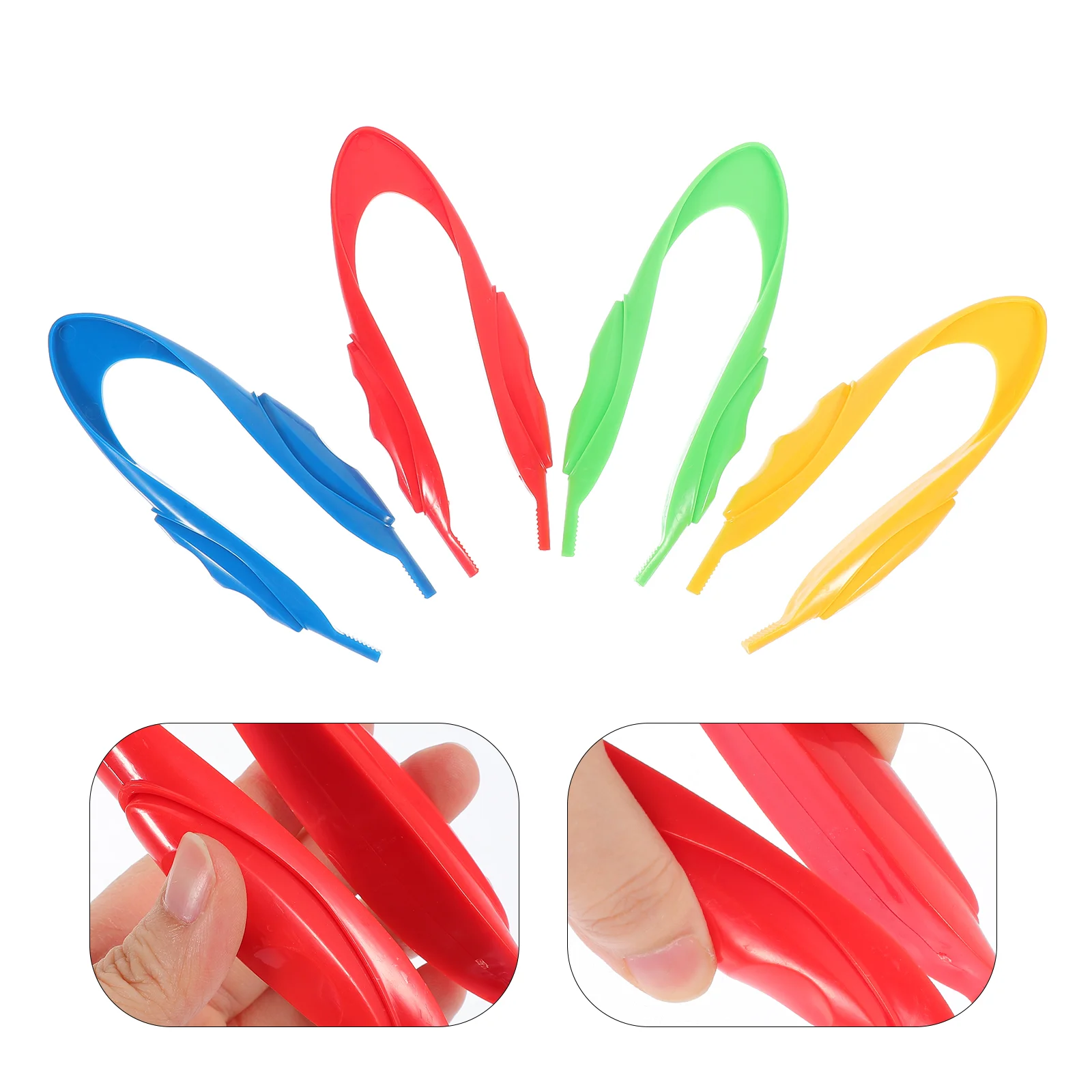 

4 Pcs Children's Tweezers For Collecting Kindergarten Toddler Forceps Toy Plastic Kids Experiments Tool Large