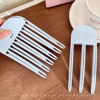 1/2 pièces Simple moelleux cheveux racines Clips sans chaleur haute Vertex bigoudi style moelleux femmes hommes Volume vent sculptant peigne 4