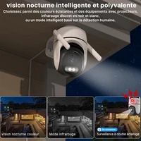 WONSDAR 2 pièces caméra PTZ caméra IP extérieure Surveillance vidéo WiFi caméra Protection de sécurité à domicile détection de mouvement alarme iCsee 3