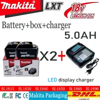 Li-ion Battery18V 100% Original Makita 6Ah/5Ah BL1860B BL1850B BL1850 BL1840 BL1860 BL1815 Replacement Lithium Battery
