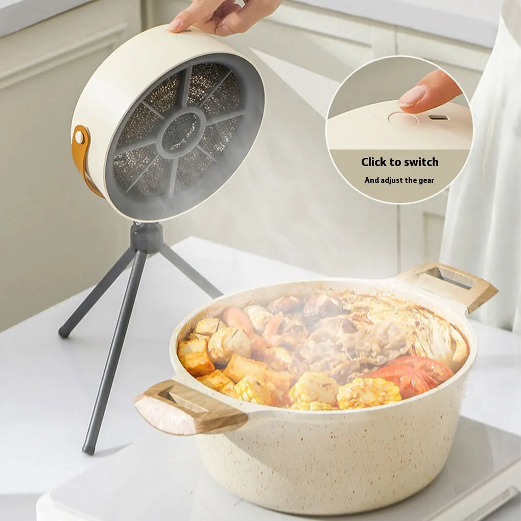 Desktop Range Hood 3 Speeds Adjustment Multi Filtration Kitchen Exhaust Fan Portable Smoke Extractor for Outside Camping Home 2