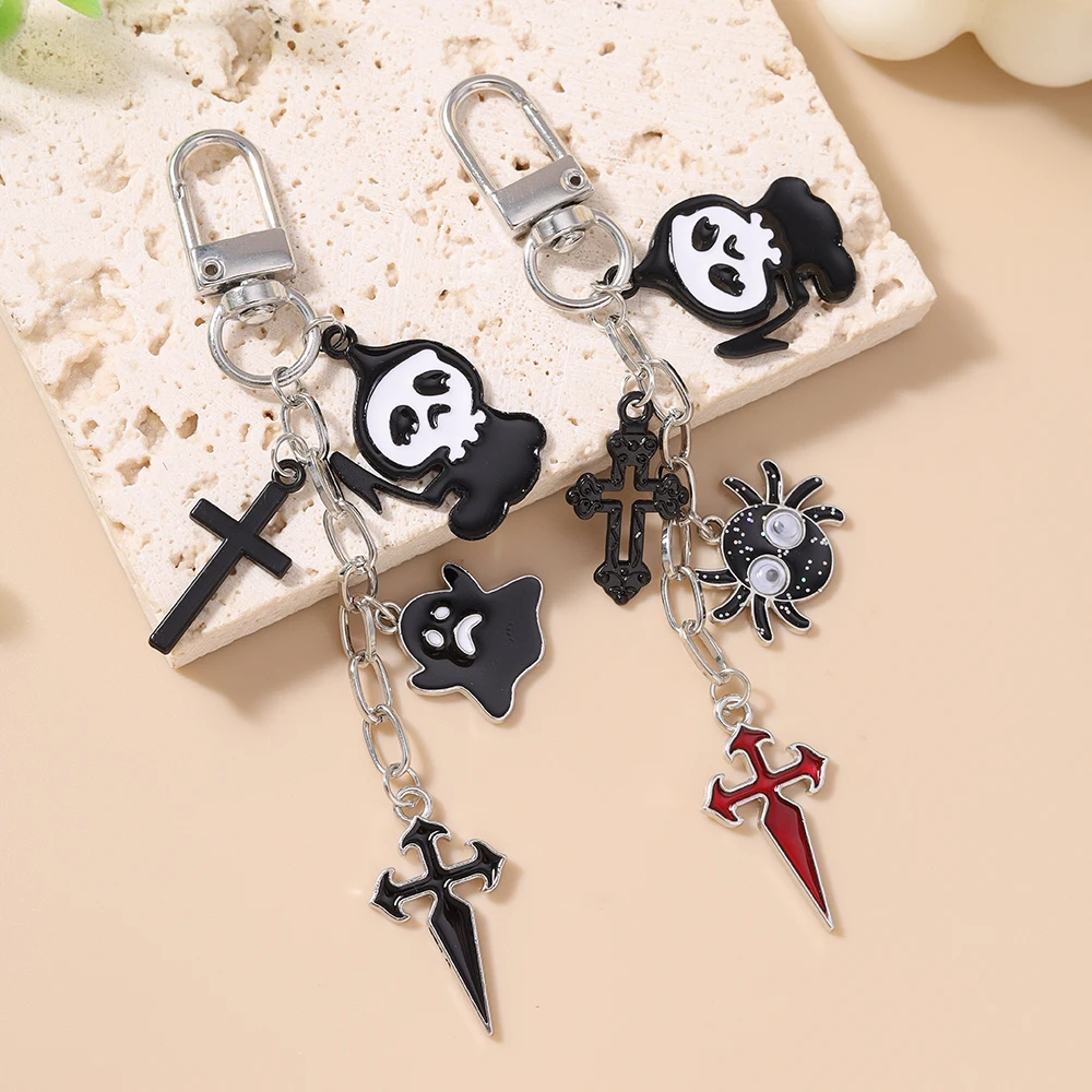Portachiavi catenella Neo Gothic e Dark in stile Halloween (anno 2026) 12 Portachiavi catenella Neo Gothic e Dark in stile Halloween (anno 2026) - immagine 8