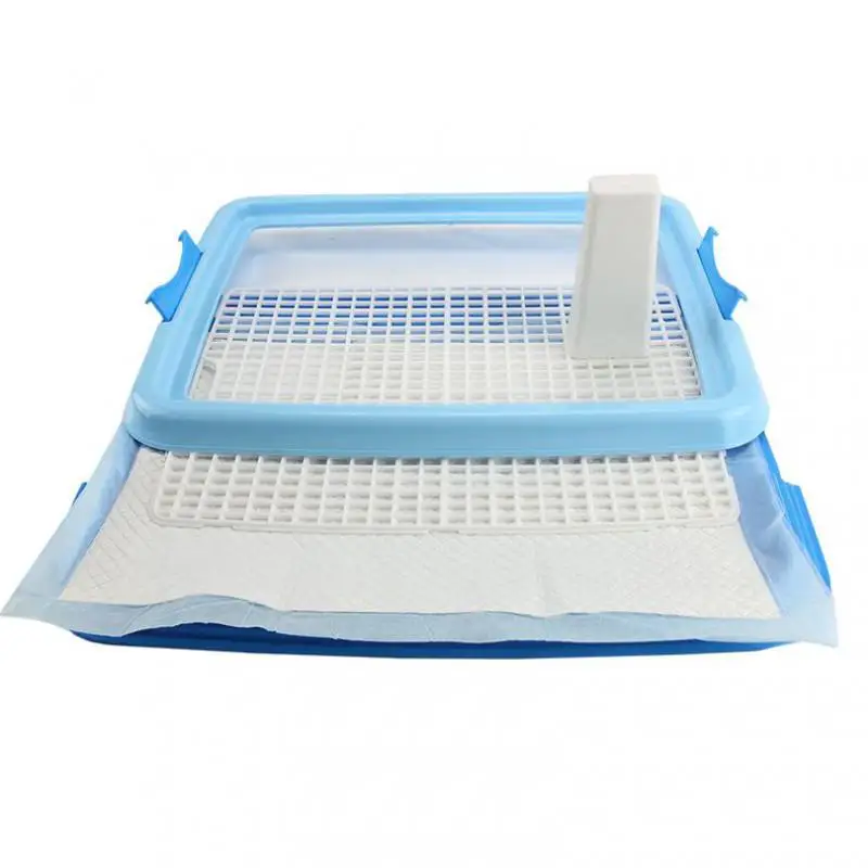 Mesh Plastic Dog Cat Toilet Litter Box Reusable Indoor Dog Toilet Trainer Tray Puppy Pad Mat for Small Cleaning Supply