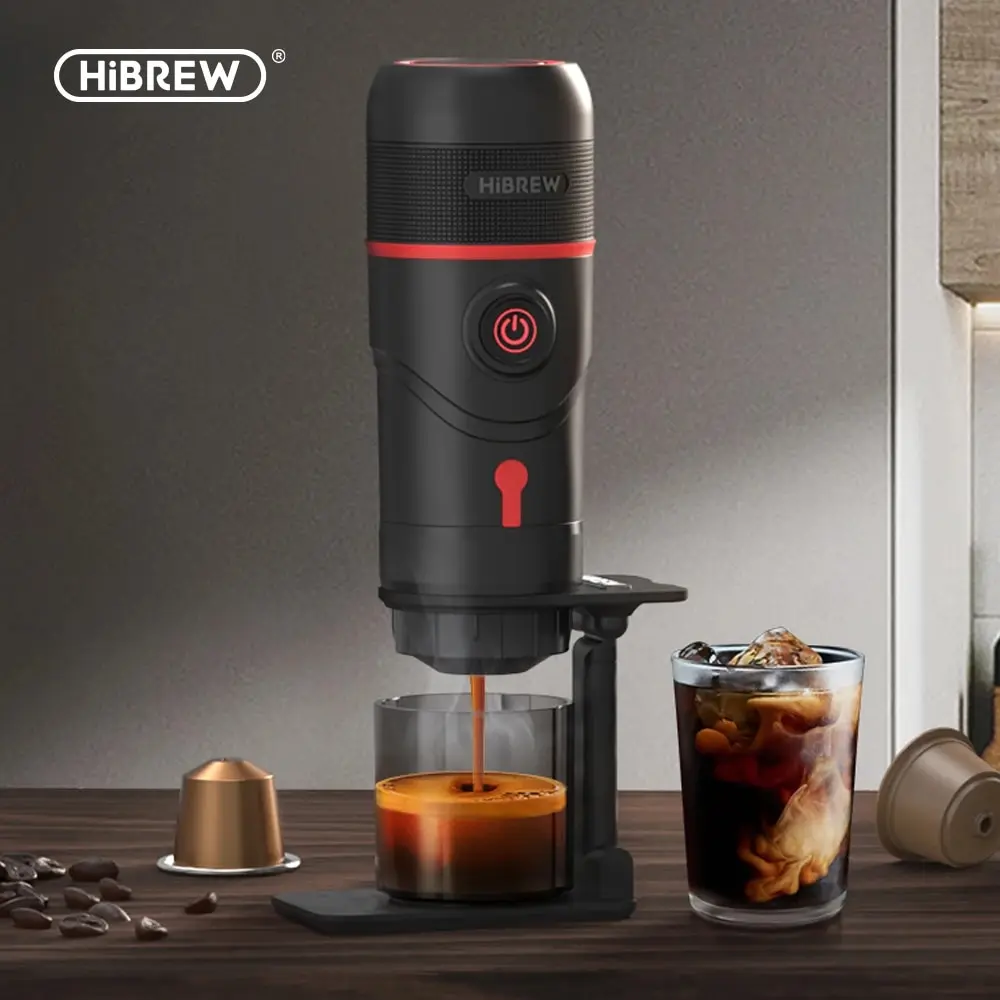Macchina Da Caffè Portatile Hibrew Per Auto E Casa, Macchina Da Caffè Espresso Dc12V Adatta Per Capsule Nexpresso Dolce Pod Caffè In Polvere H4