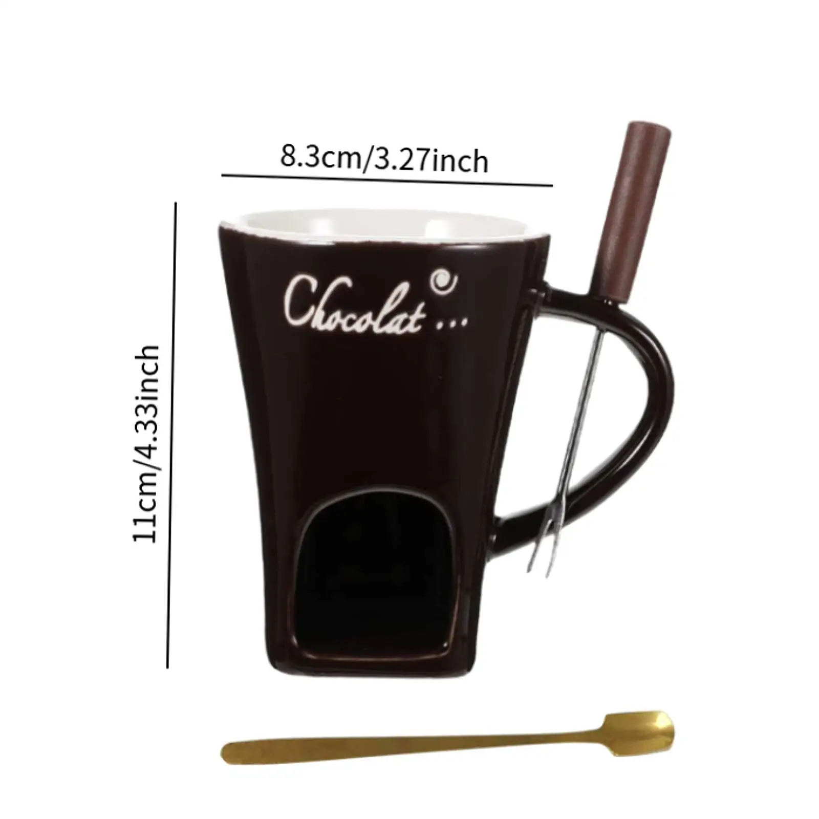 Personal Fondue Mug Set - Individual Chocolate Che...