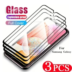 3Pcs Glass For Samsung Galaxy A34 A54 A02S A03 A04S A11 A14 A21 Screen Protector A23 A31 A32 A33 A41 A42 A51 A52 A53 A71 A72 A73