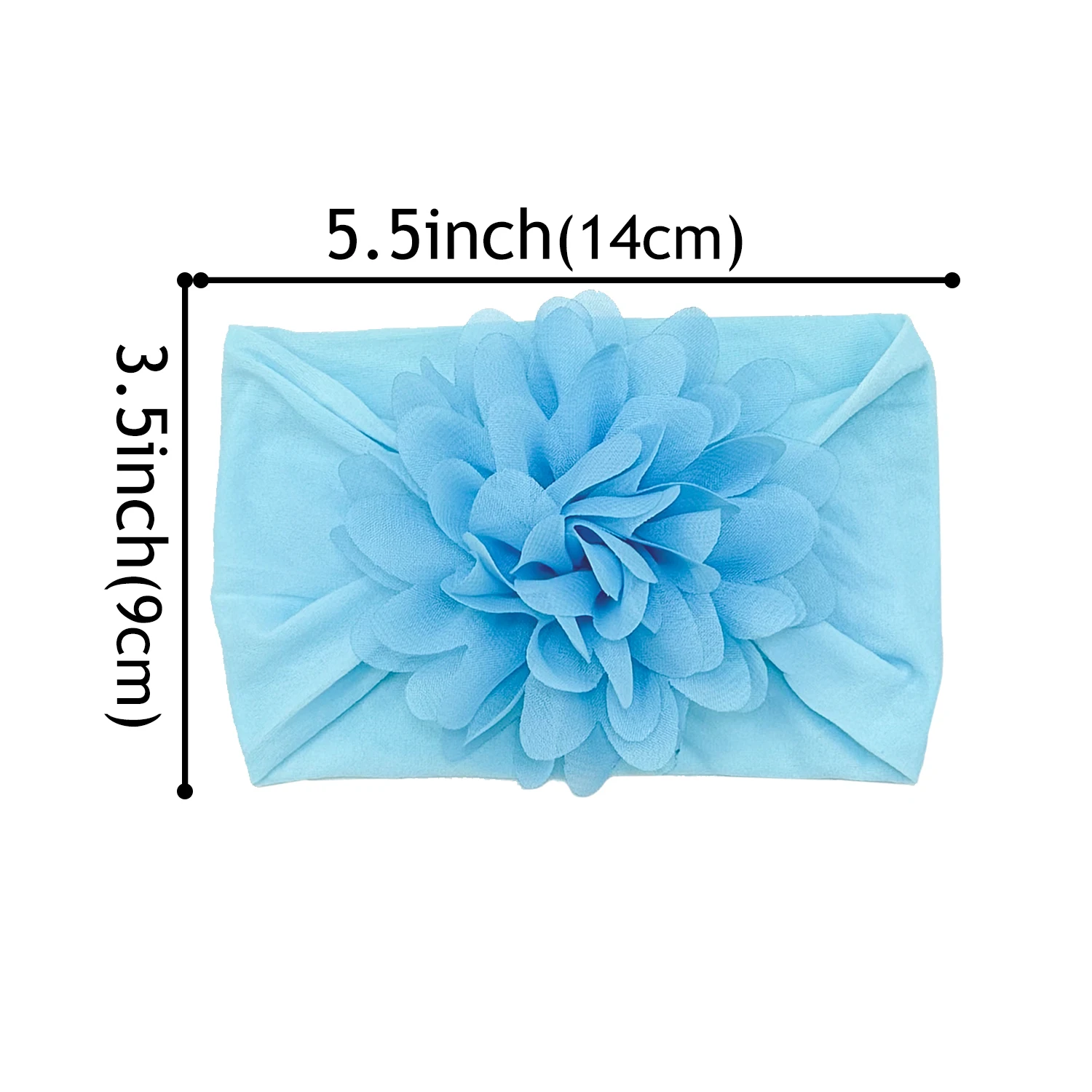 3PCS Chiffon Flower Headbands Elastic Headbands for Baby Newborn Girl Children Turban Infant Flower Headband Hair Accessories 6