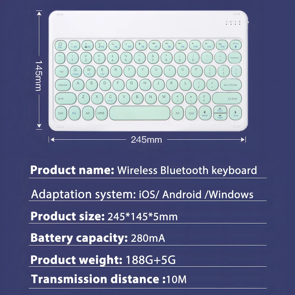 Bluetooth Wireless Keyboard for IPad 11th Gen 11Inch A16 Air11 Air13 M3 Tablet Keyboard for IOS Android Windows Accessories