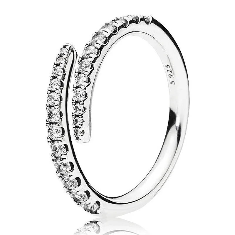 

Original Moments Shooting Open With Crystal Ring For Women 925 Sterling Silver Wedding Gift Fashion Jewelry