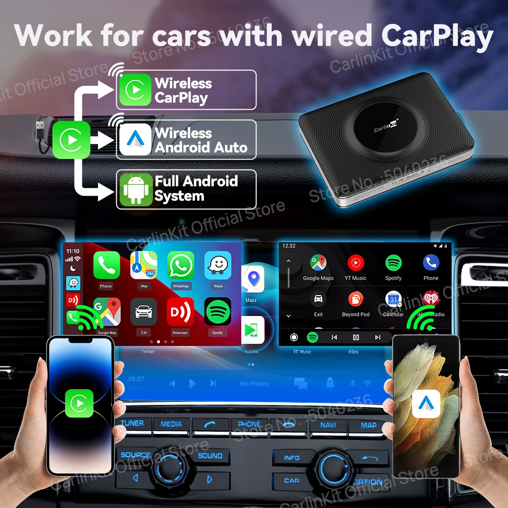 IBox Pro CarlinKit ̴ CarPlay Ai Box Netflix IPTV Ʈ TV ڽ Qualcomm 8 ھ 4G + 64G  ȵ̵ ڵ  CarPlay 