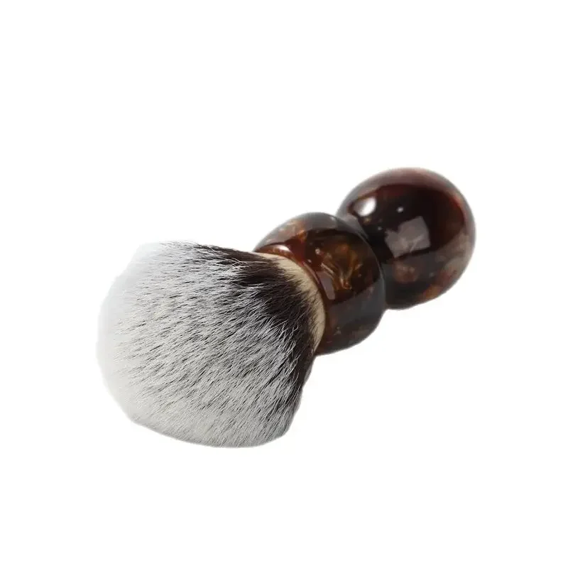 YAQI 2026 Caramel Cat's Whisker Nassrasierpinsel für Männer, 26 mm Knotendurchmesser, Premium-Rasierpinsel mit synthetischen Borsten – Detail 10