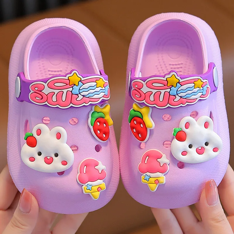 Kids Sandals Summer Baby Shoes Sandals for Girls Boy Garden Beach Shoes Mules Baby Girl Cartoon Sandal Infantil for Children's Garden