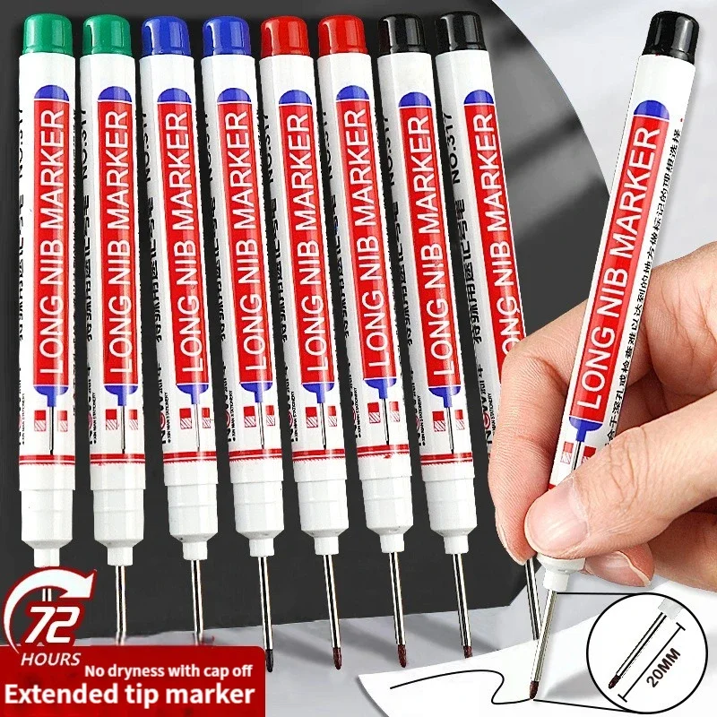 Permanent Markers 20mm Deep Hole 6Pcs/Set