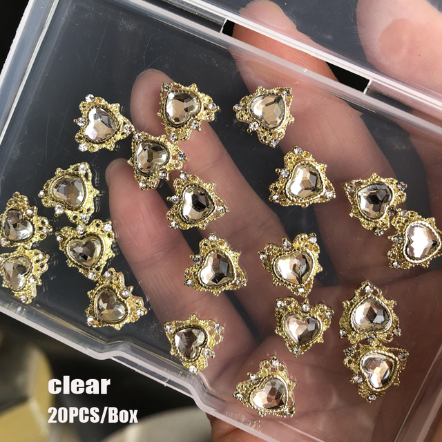 Box Red Nail Cherry Charms 3D Nail Rhinestones Mix Shape Nail Studs Shiny Nail Rhinestone Cute Glitter Nail Accessories Gems