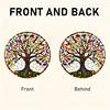 Stained Glass Window Wall Hanging Ornament With Gold Rope Round Tree Of Life Suncatcher Home Decoration Housewarming Gifts 6