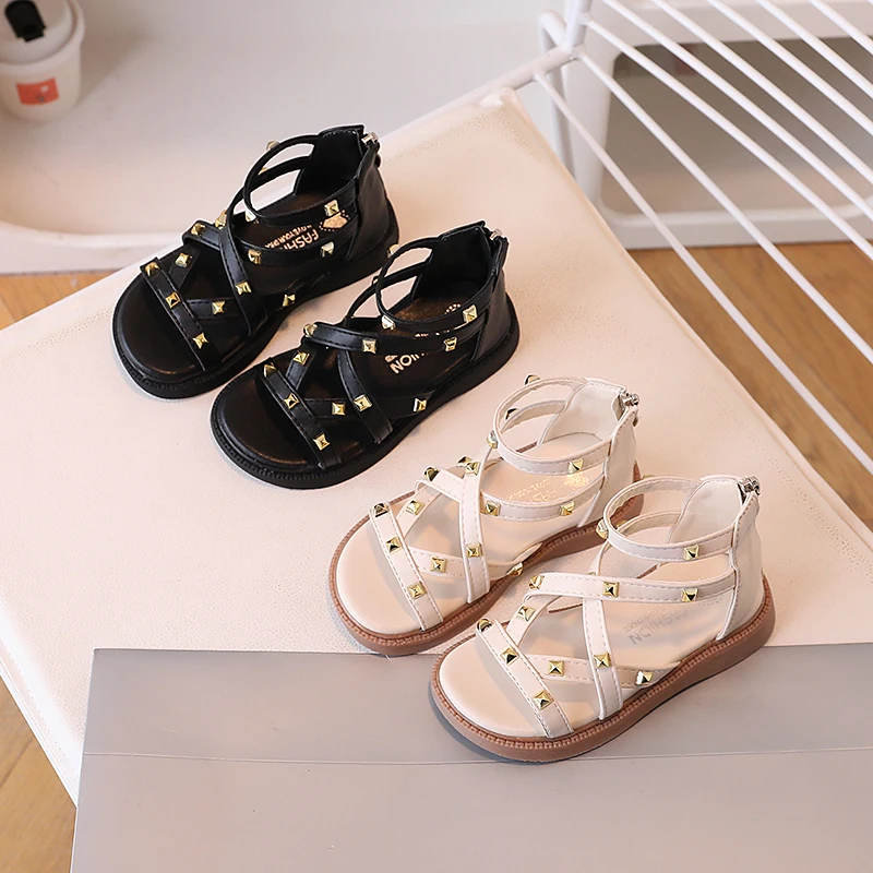 Girls Summer Gladiator Sandals Anti Slippery Sole
