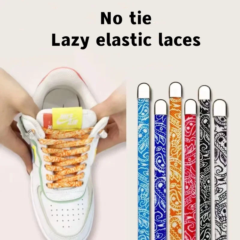 ColorfulNoTieFlatHikingRunningShoeLaceElasticShoelacesOutdoor