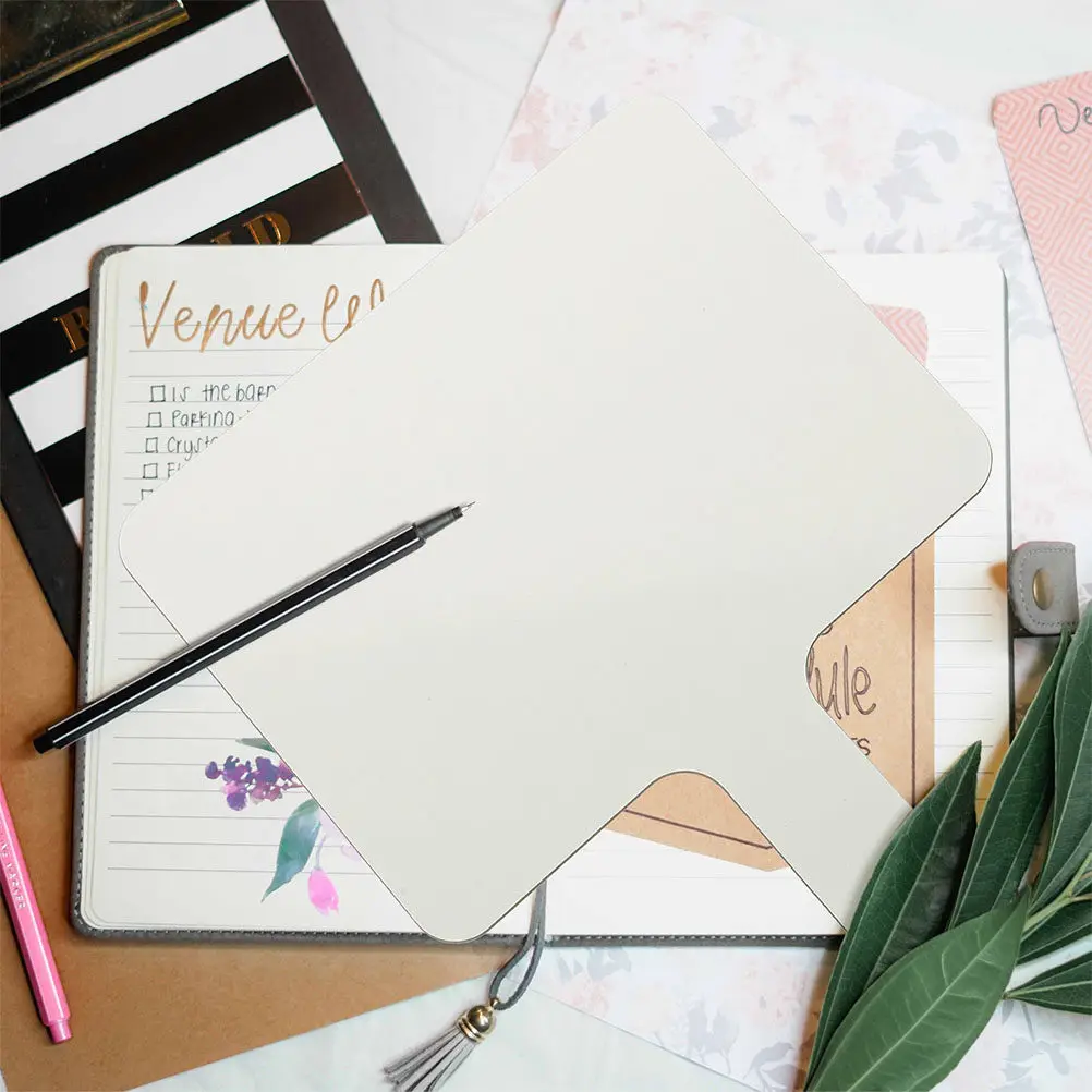 2Pcs 소형 휴대용 화이트보드 학생 교사를 위한 양면 건식 지우개 패들 대화형..