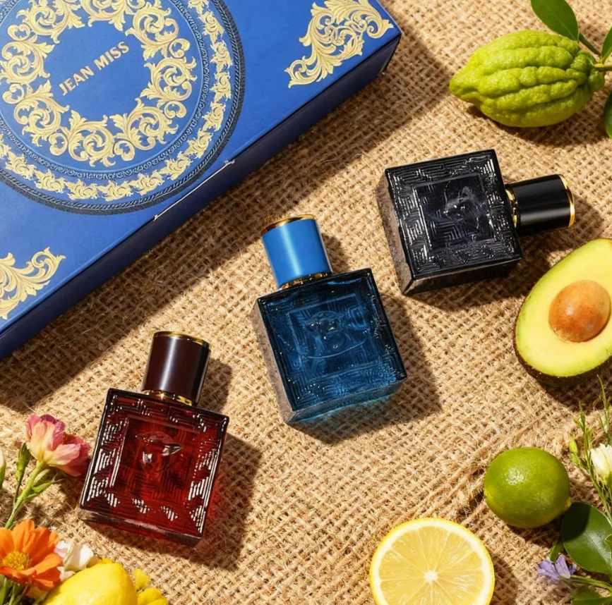 Original 90ml Men's Perfume Gift Box 3pcs Set Fascination Man Colognes Scent Lasting Woody Floral Fragrance Eau De Parfums Homme, view 4