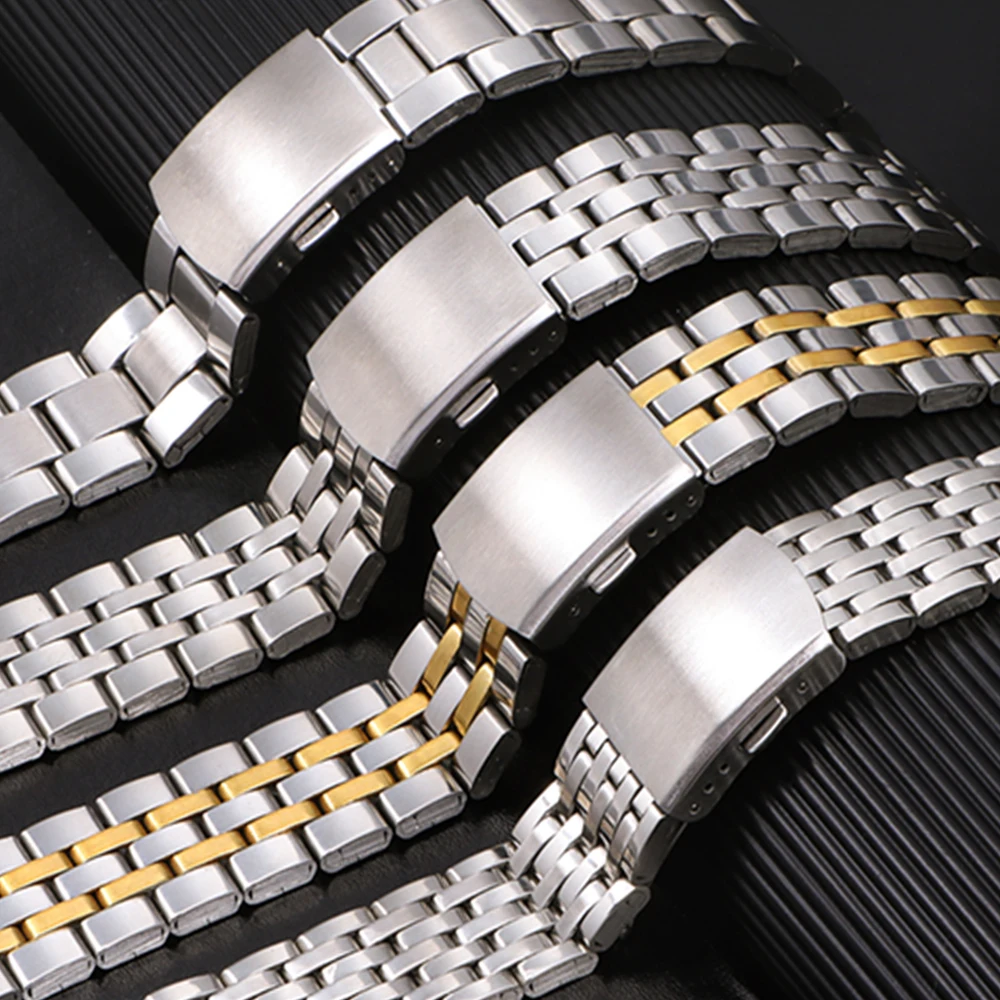 Premium Steel Watch Band - Elegant Metal Bracelet